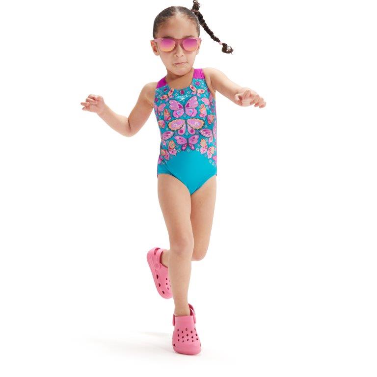 Toddler Girls Digi Placement Swimsuit Very Fushcia