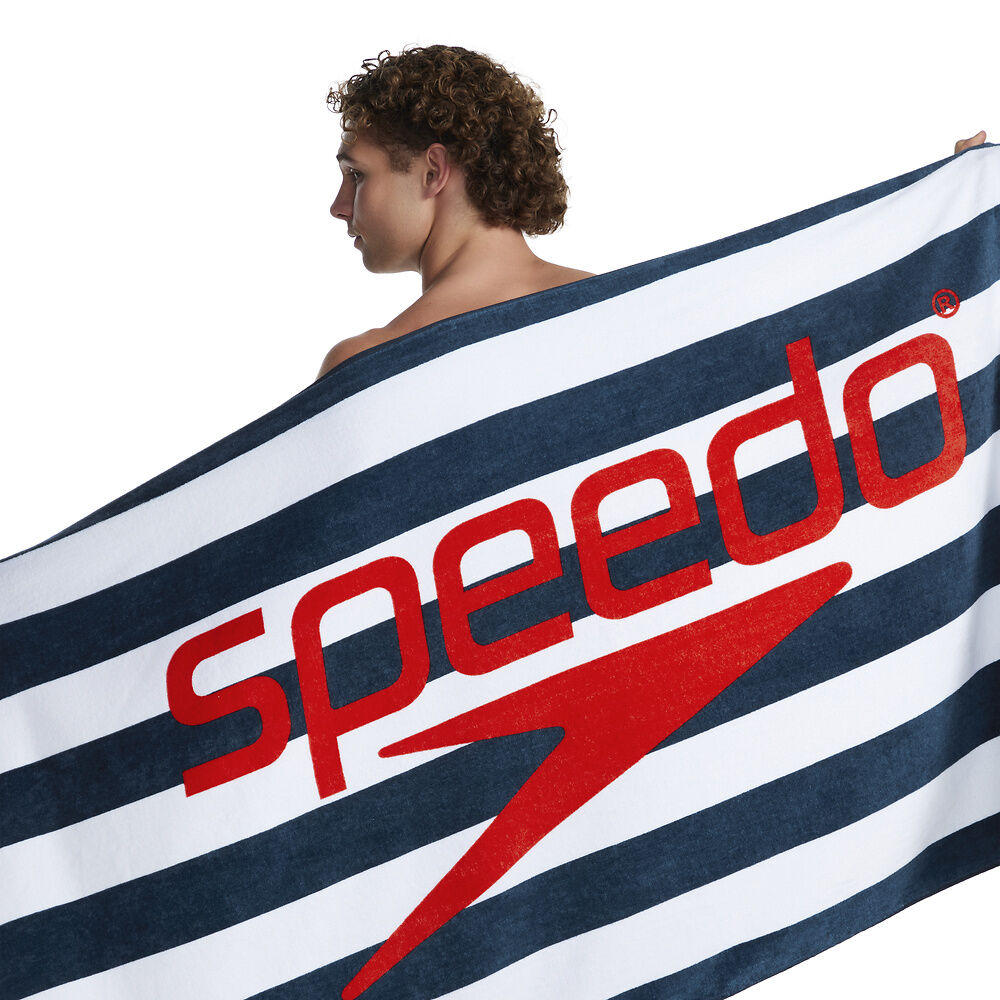 Speedo Logo Towel Navy/Red/White