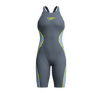 Fastskin LZR Racer Pure Intent 2.0 Openback Kneeskin Grey Lead/Acadia Blue/Hyper Yellow
