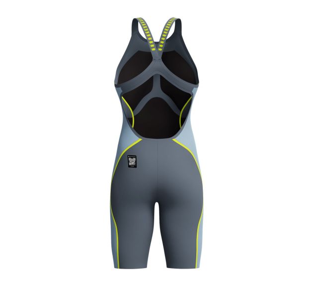 Fastskin LZR Racer Pure Intent 2.0 Openback Kneeskin Grey Lead/Acadia Blue/Hyper Yellow