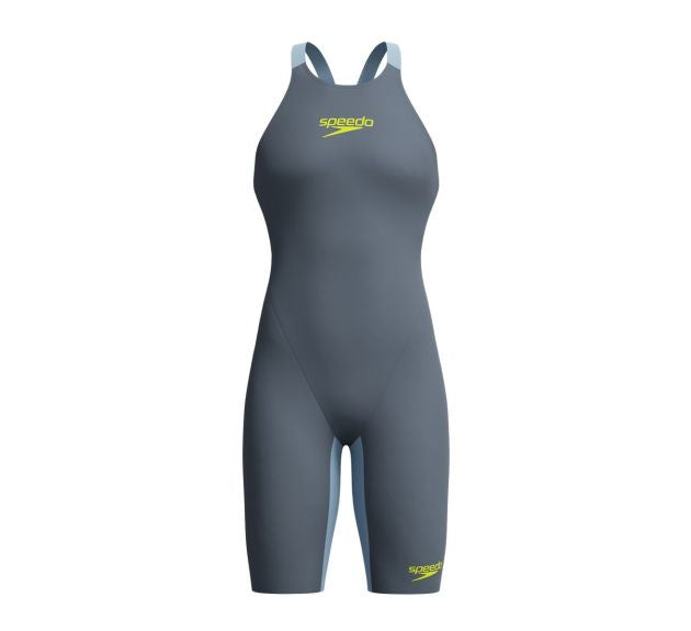 Fastskin LZR Racer Pure Valor 2.0 Openback Kneeskin Grey Lead/Acadia Blue