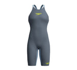 Fastskin LZR Racer Pure Valor 2.0 Openback Kneeskin Grey Lead/Acadia Blue