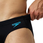 Mens 7cm Tech Panel Brief Black/Cobalt