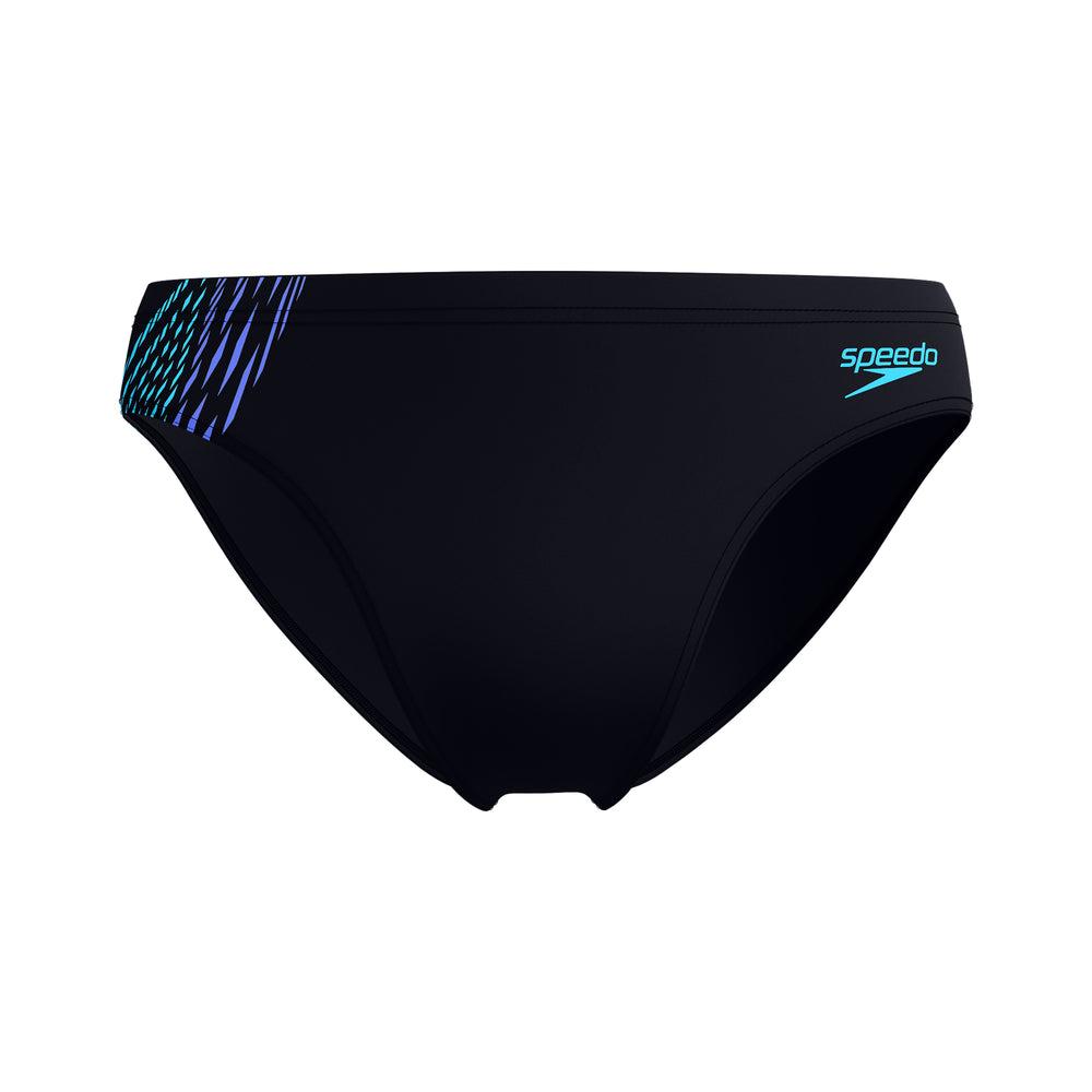 Mens 7cm Tech Panel Brief Black/Cobalt