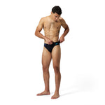 Mens 7cm Tech Panel Brief Black/Cobalt