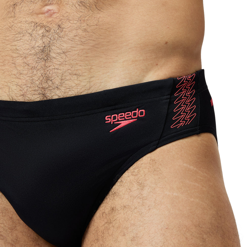 Mens 7cm Hyperboom Splice Brief Black/Coral