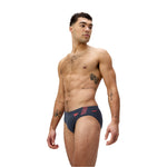 Mens Hyperboom Splice 7cm Brief Grey Lead/Neon Coral
