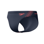 Mens Hyperboom Splice 7cm Brief Grey Lead/Neon Coral