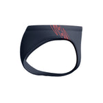 Mens Hyperboom Splice 7cm Brief Grey Lead/Neon Coral