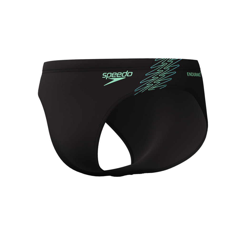 Mens Hyperboom Splice 7cm Brief Black/Alfalfa Green