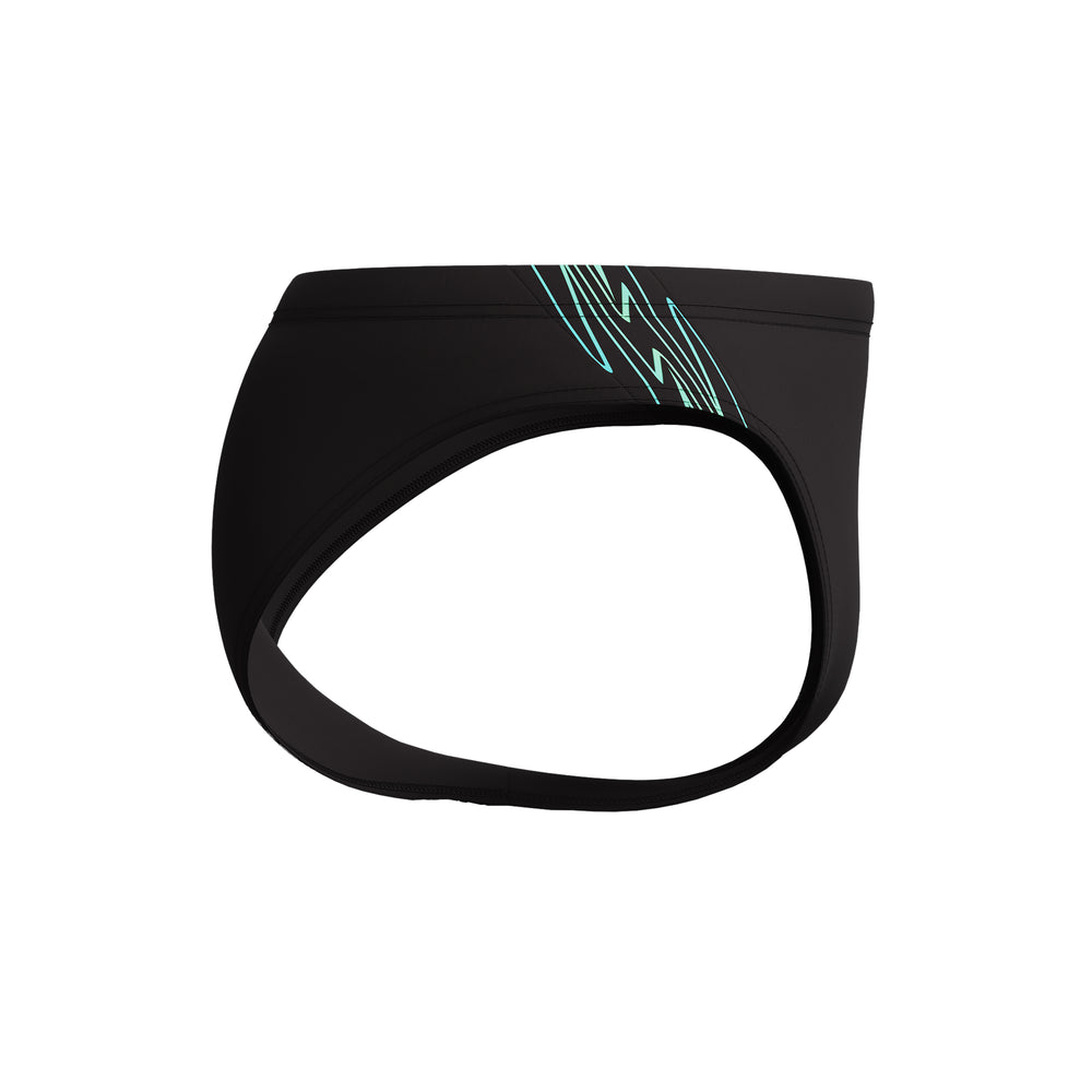 Mens Hyperboom Splice 7cm Brief Black/Alfalfa Green