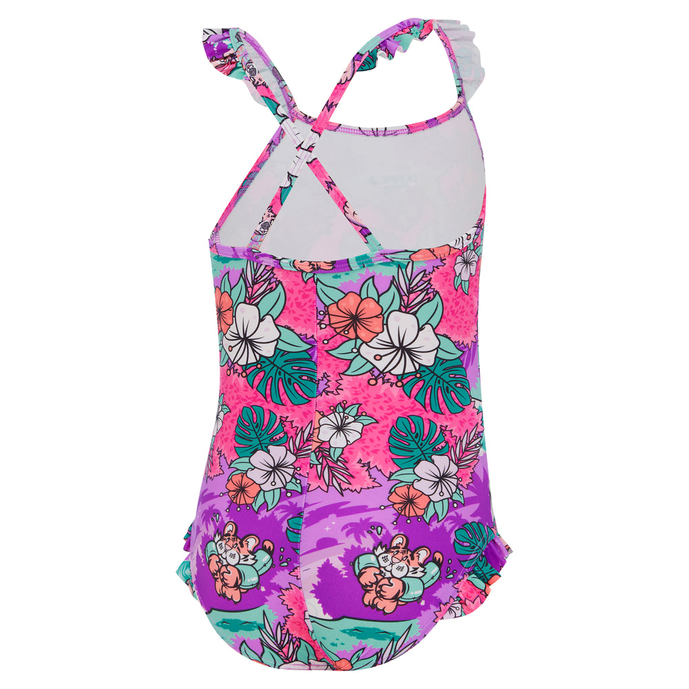 Toddler Girls Printed Frill Thinstrap Violet