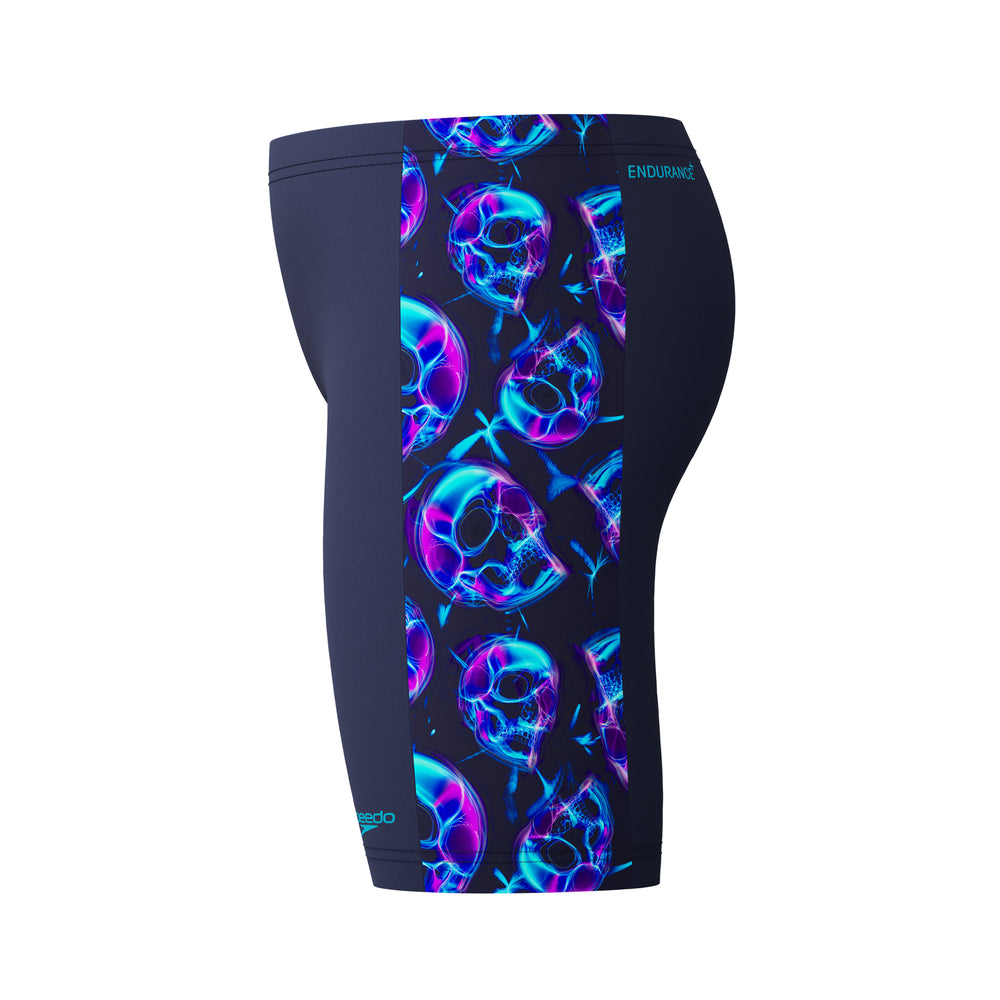 Boys Allover Print Panel Jammer Peacoat/Mayan Blue