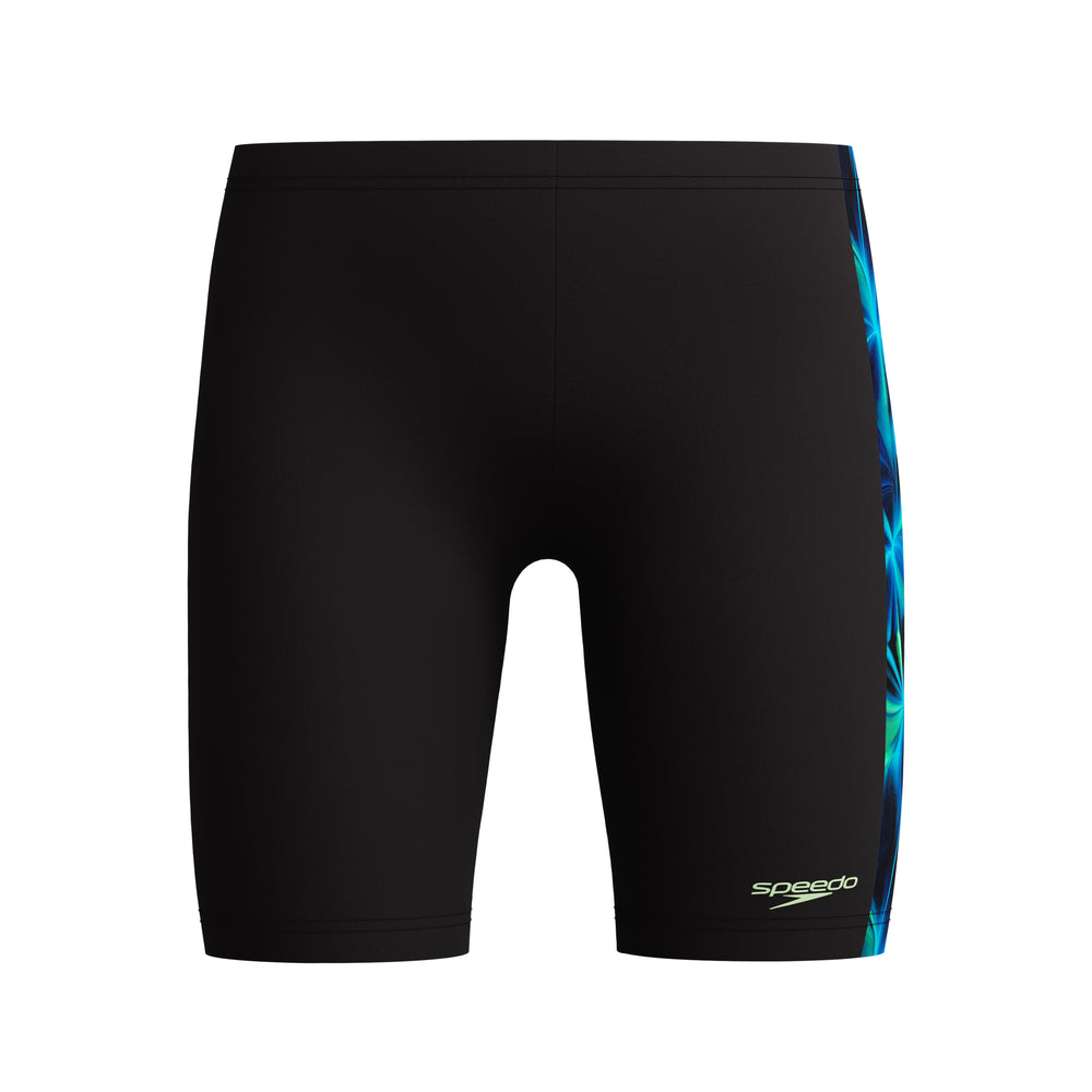 Boys Allover Print Panel Jammer Anthracite/Clover