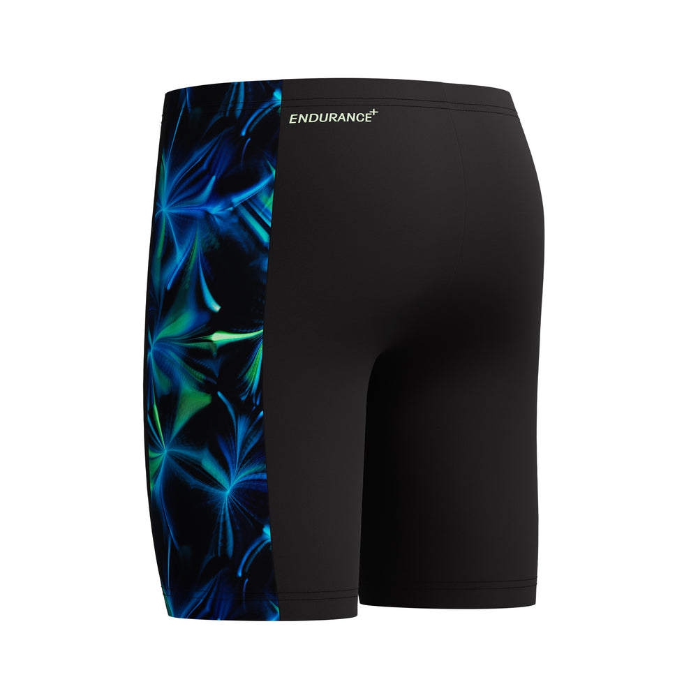 Boys Allover Print Panel Jammer Anthracite/Clover