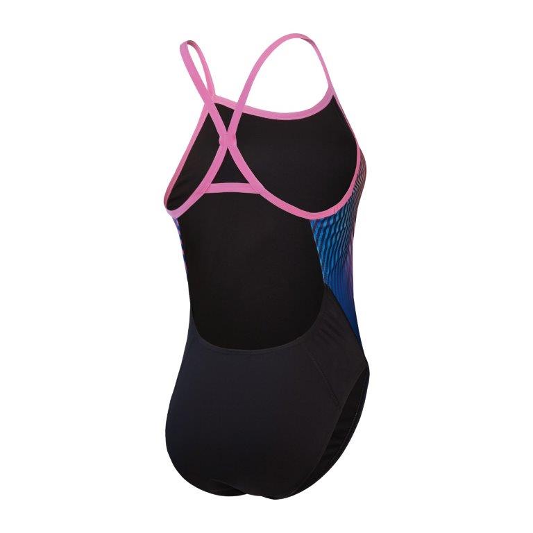 Womens Placement Turnback Black/Pink/Blue