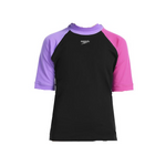 Girls Short Sleeve Sun Top Black/Purple/Pink