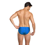 Mens Allover 7cm Brief Lagoon Blue