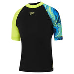 Boys Short Sleeve Sun Top Black/Multi
