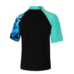 Boys Logo Short Sleeve Sun Top Black/Arctic/Cobalt