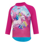 Toddler Girls Long Sleeve Sun Top Pink/Blue