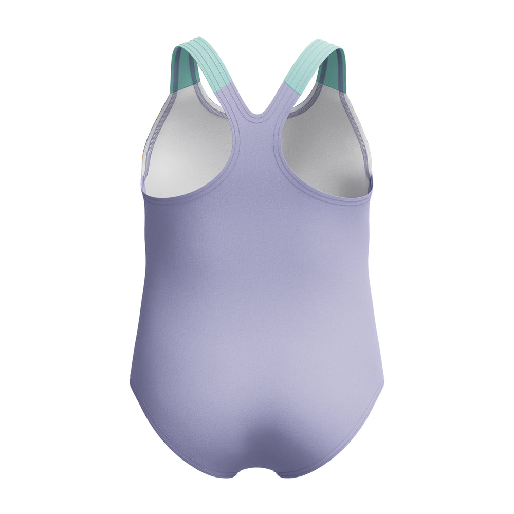 Toddler Girls Print One Piece Bright Lavender