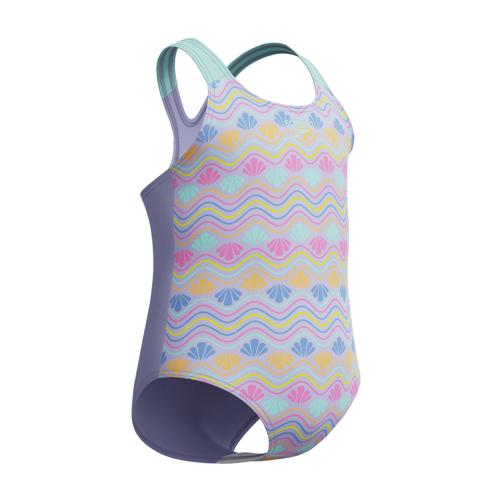 Toddler Girls Print One Piece Bright Lavender