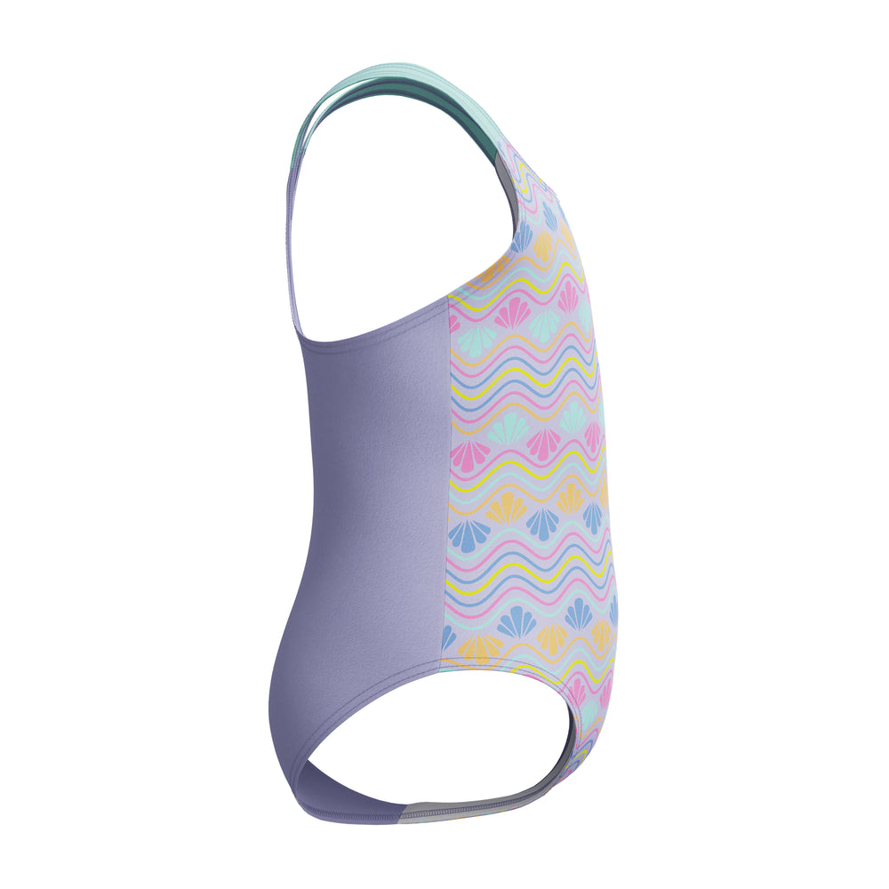 Toddler Girls Print One Piece Bright Lavender