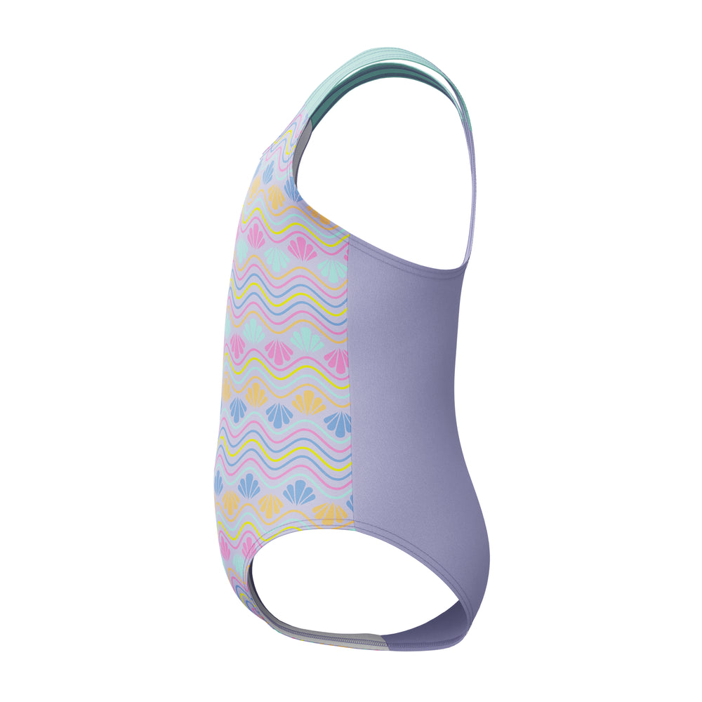 Toddler Girls Print One Piece Bright Lavender