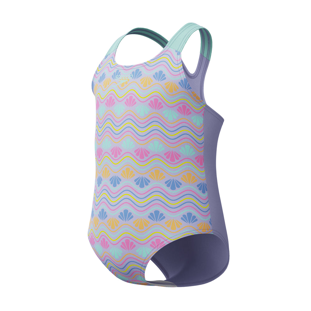 Toddler Girls Print One Piece Bright Lavender