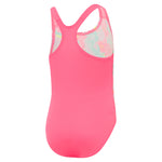Toddler Girls Placement Swimsuit Neon Bubblegum