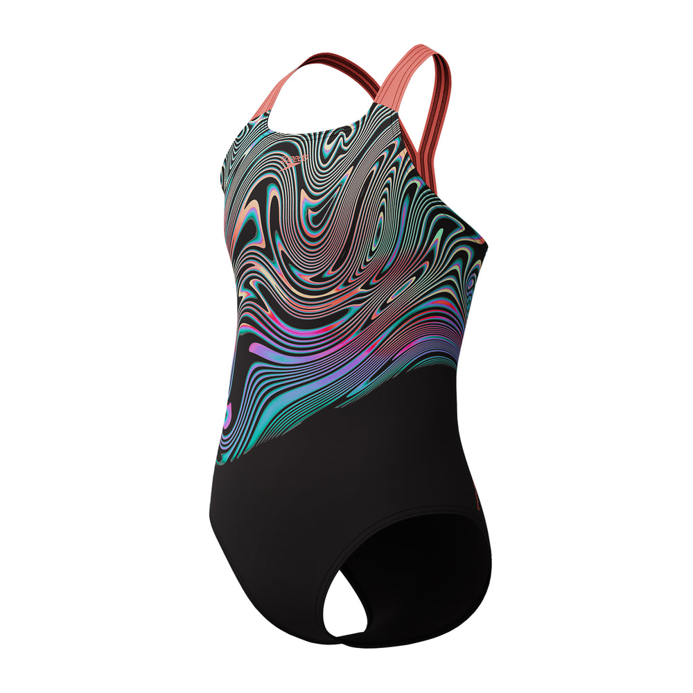 Girls Digital Placement Powerback Neon Coral