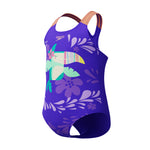 Toddler Girls Digital Printed Swimsuit Indigo Glow