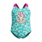 Toddler Girls Digital Printed Swimsuit Arctic Glass