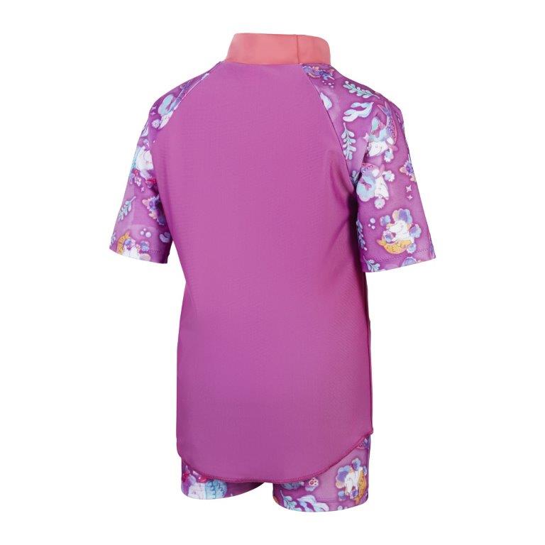 Toddler Girls Short Sleeve Sun Top Set Pink/Violet/Caribe