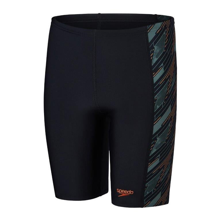 Boys Hyperboom Panel Jammer Black/Green/Nectarine