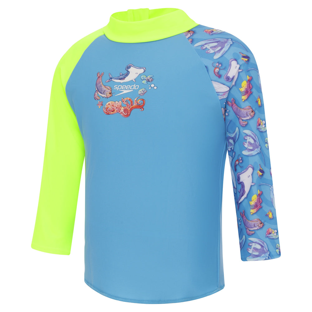 Toddler Boys Under Sea Long Sleeve Sun Top Picton Blue