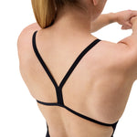 Womens Solid V-Back Black