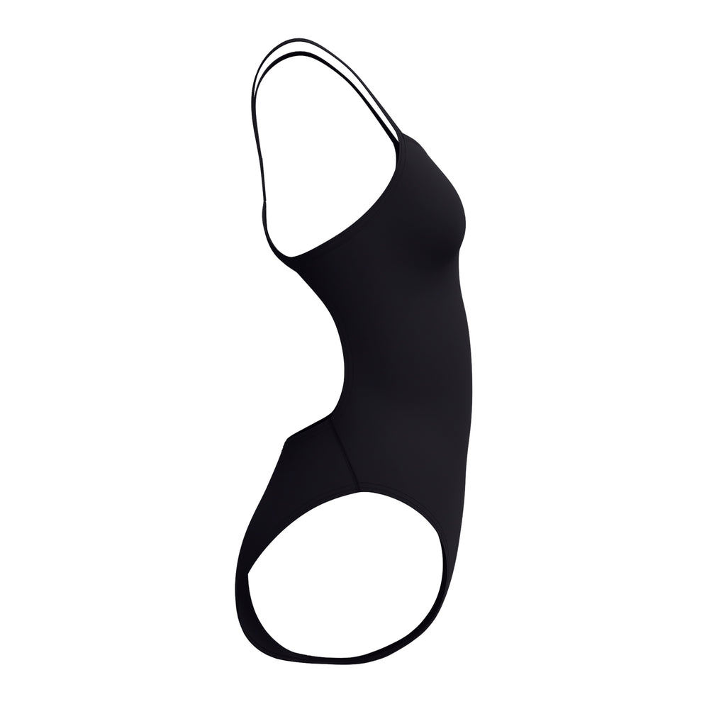 Womens Solid V-Back Black
