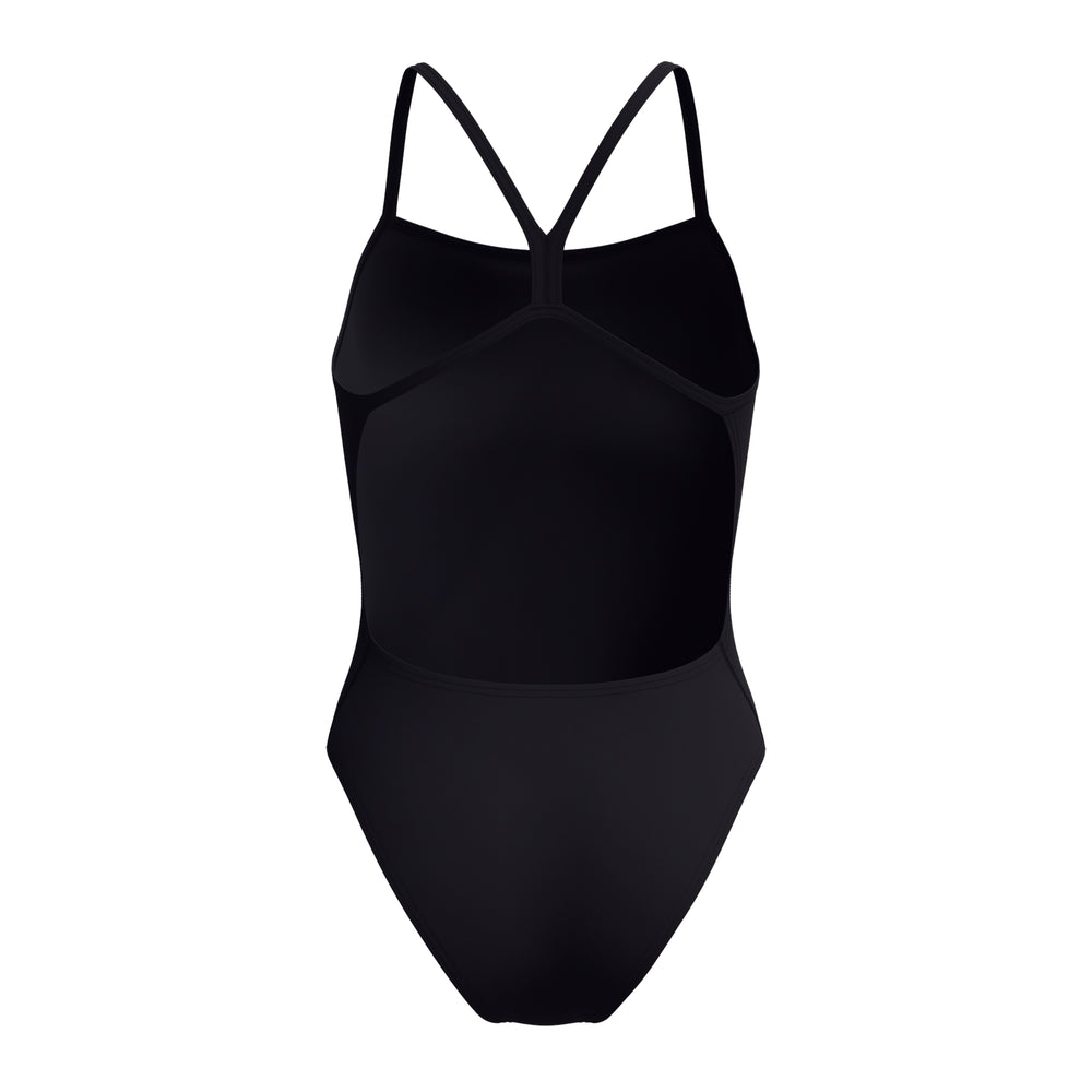 Womens Solid V-Back Black