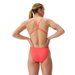 Womens Solid V-Back Neon Coral