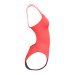 Womens Solid V-Back Neon Coral