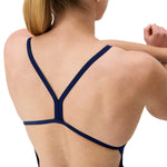 Womens Solid V-Back Team Navy