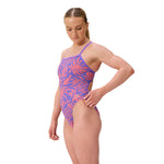 Womens Printed Web Back Coral/Indigo