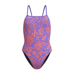 Womens Printed Web Back Coral/Indigo