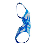 Womens Printed Powerback Ocean Wash/Blue Lagoon