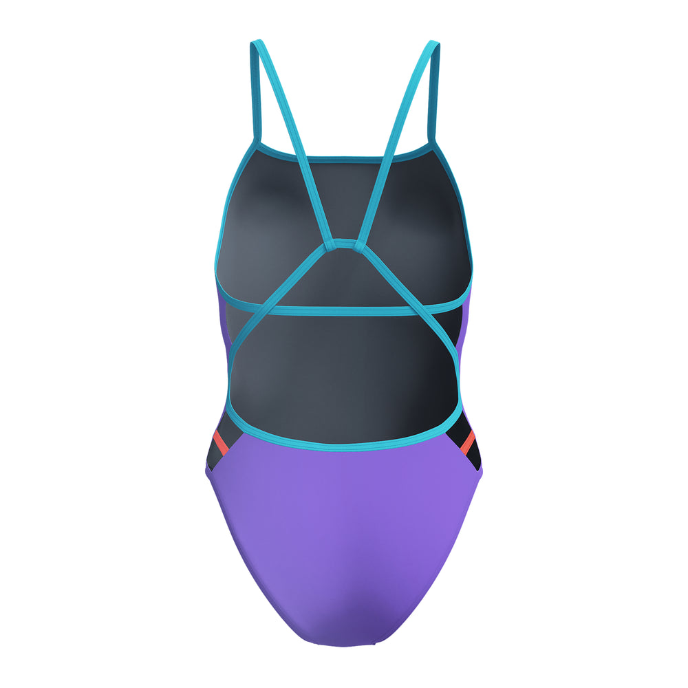Womens Solid Tri Back Indigo/Blue