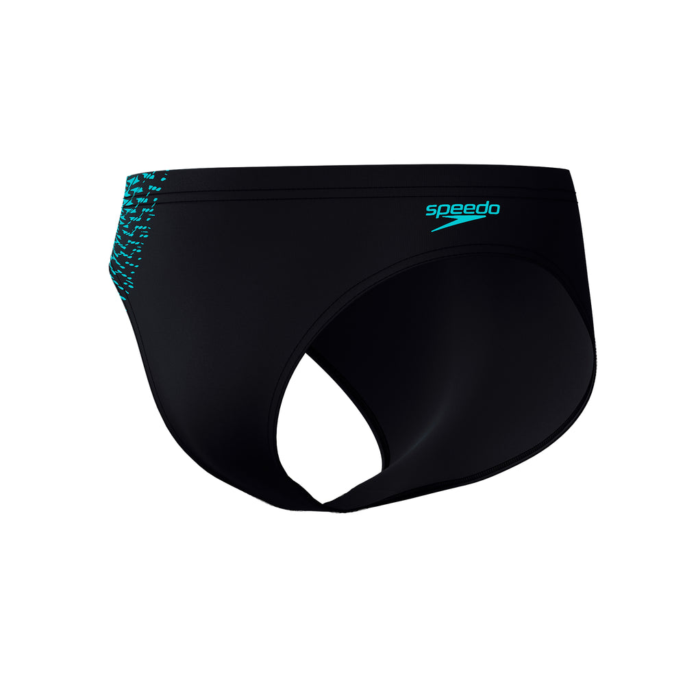 Mens Enndurancee+ 7cm Tech Panel Brief Black/Turquoise Gem