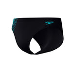 Mens Enndurancee+ 7cm Tech Panel Brief Black/Turquoise Gem