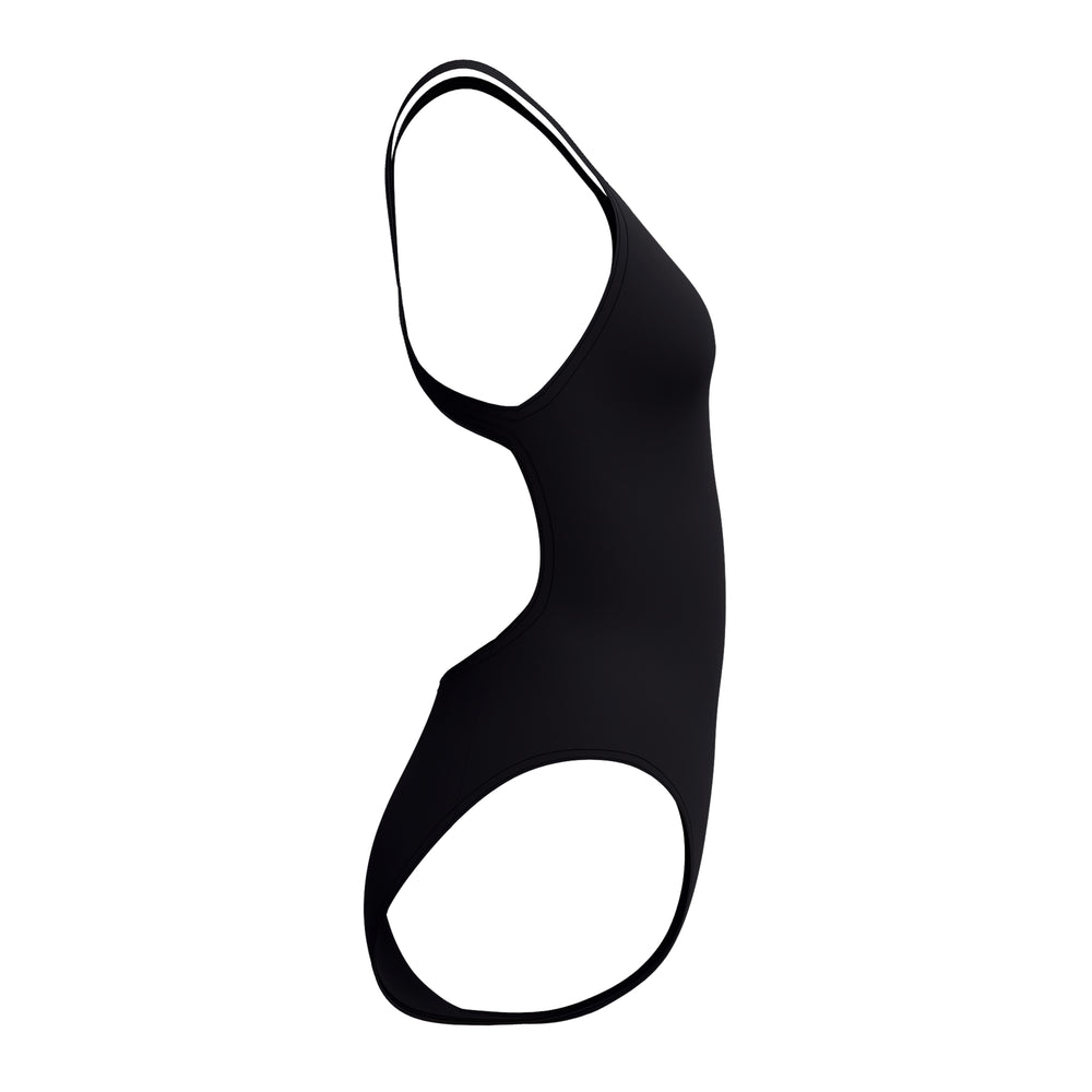 Womens Solid Leaderback Team Black